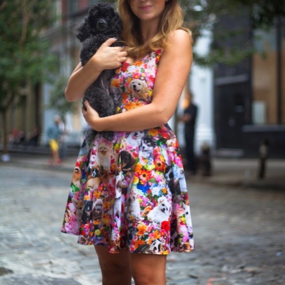 Pretty Snake Puppy Garden Party Fit&Flare Dress - Picture 3 of 14